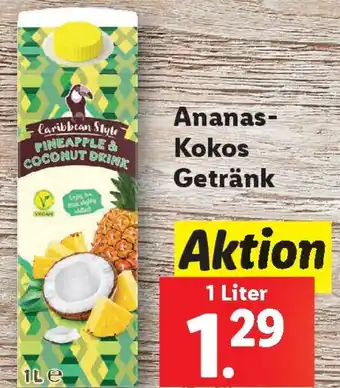 Lidl Ananas- Kokos Getränk Angebot