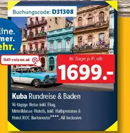 Lidl Kuba Rundreise & Baden Angebot