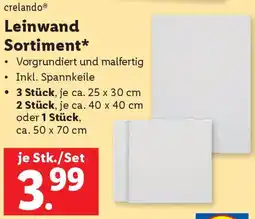 Lidl Leinwand Sortiment Angebot