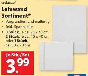 Lidl Leinwand Sortiment Angebot