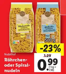 Lidl Röhrchen- oder Spiral- nudeln Angebot