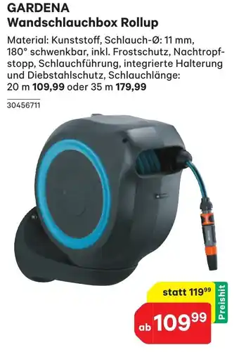 BayWa Gardena wandschlauchbox rollup Angebot