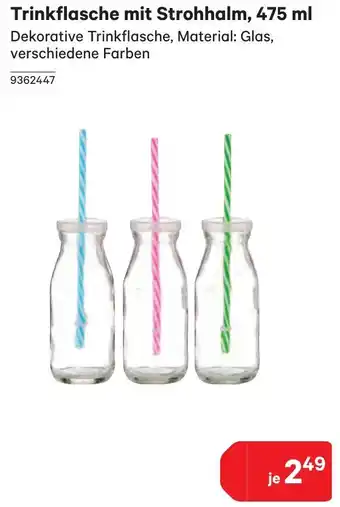 BayWa Trinkflasche mit Strohhalm Angebot