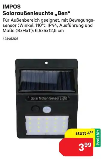 BayWa Solaraußenleuchte, Angebot