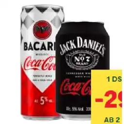 MPreis Jack Daniel's Coca Cola Dose oder Bacardi Coca Cola Dose MPREIS Angebot