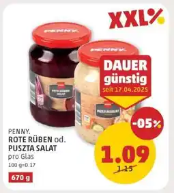 PENNY PENNY. ROTE RÜBEN od. PUSZTA SALAT Angebot