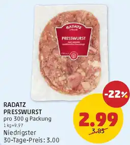 PENNY Radatz presswurst Angebot