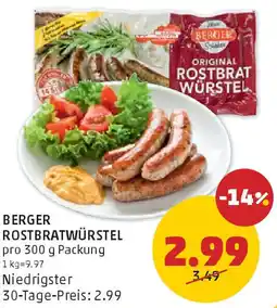PENNY Berger Rostbratwürstel Angebot