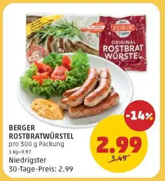 PENNY Berger Rostbratwürstel Angebot