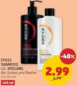 PENNY Syoss shampoo od. spülung Angebot