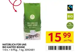 Transgourmet Natürlich für uns Bio Kaffee Bohnen Angebot