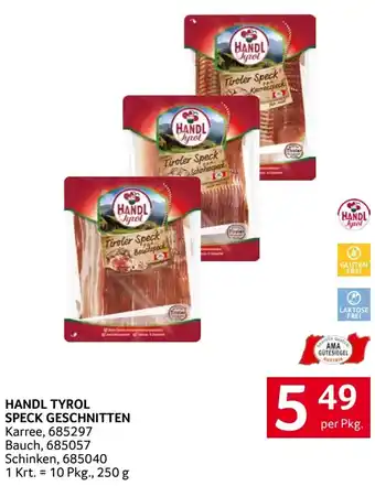 Transgourmet Handl Tyrol Speck Geschnitten Angebot