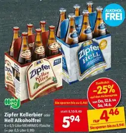 Interspar Zipfer Kellerbier Hell Alkoholfrei Angebot