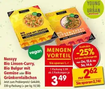 Interspar Bio Linsen-Curry, Bio Bulgur mit Angebot