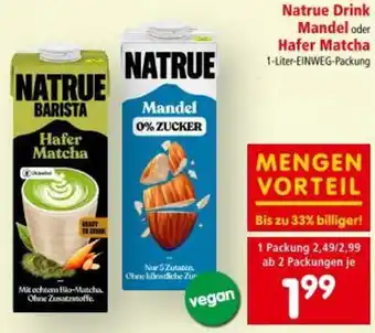 Interspar Natrue Drink Mandel Hafer Matcha Angebot