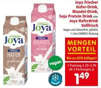 Interspar Joya frischer Hafer-Drink Mandel-Drink Angebot