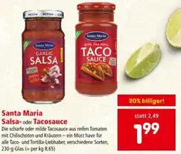 Interspar Santa Maria Salsa- oder Tacosauce Angebot