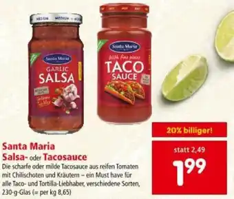 Interspar Santa Maria Salsa- oder Tacosauce Angebot