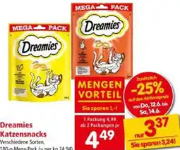 Interspar Dreamies Katzensnacks Angebot