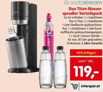 Interspar Duo Titan-Wasser- sprudler Vorteilspack Angebot