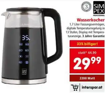 Interspar Wasserkocher Angebot