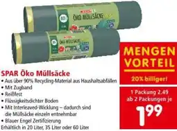 Interspar SPAR Öko Müllsäcke Angebot