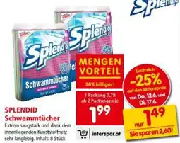 Interspar SPLENDID Schwammtücher Angebot