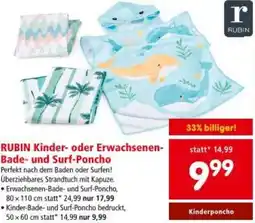 Interspar RUBIN Kinder- oder Erwachsenen- Bade- und Surf-Poncho Angebot