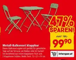 Interspar Metall-Balkonset klappbar Angebot