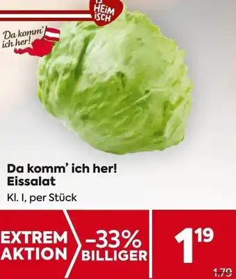 Billa Da komm ich her Eissalat Angebot