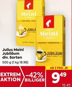Billa Julius Meinl Jubiläum div. Sorten Angebot