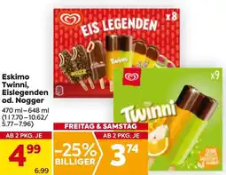 Billa Eskimo Twinni, Eislegenden od. Nogger Angebot