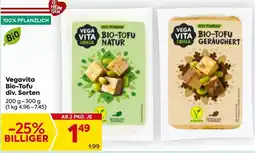 Billa Vegavita Bio-Tofu div. Sorten Angebot