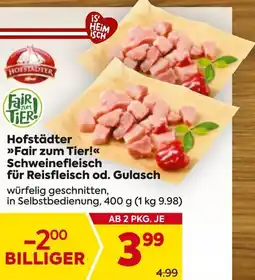 Billa Hofstädter Fair zum Tier Angebot