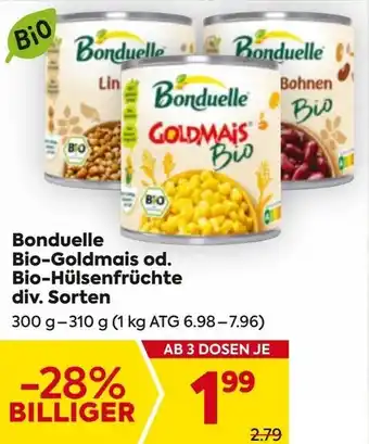 Billa Bonduelle Bio-Goldmais od. Bio-Hülsenfrüchte Angebot