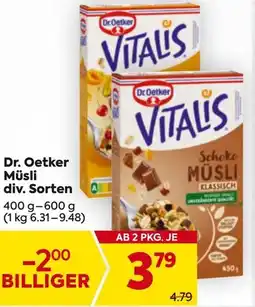 Billa Dr. Oetker Müsli Angebot