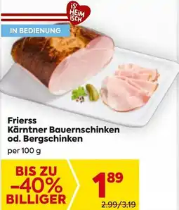 Billa Frierss Kärntner Bauernschinken Angebot