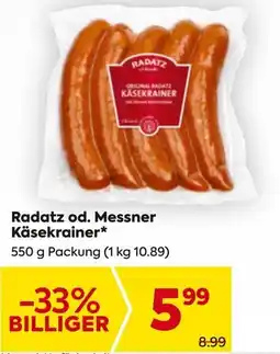 Billa Radatz od. messner käsekrainer käsekrainer Angebot