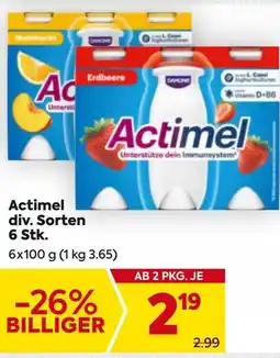 Billa Actimel div. Sorten 6 Stk. Angebot