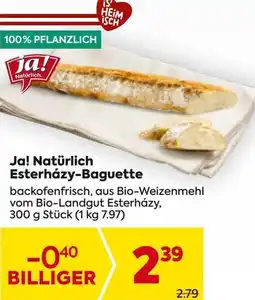 Billa Ja! Natürlich Esterházy-Baguette Angebot