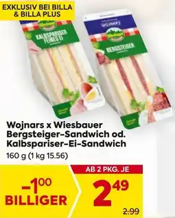 Billa Wojnars x Wiesbauer Bergsteiger-Sandwich Angebot