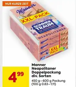 Billa Manner Neapolitaner Doppelpackung div. Sorten Angebot