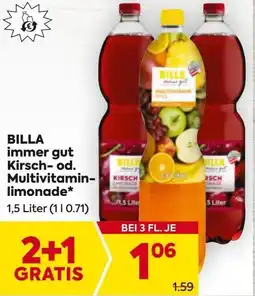 Billa Billa immer gut kirsch- od. multivitamin- limonade Angebot