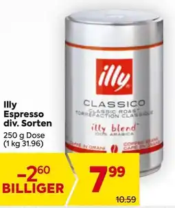 Billa Illy Espresso div. Sorten Angebot