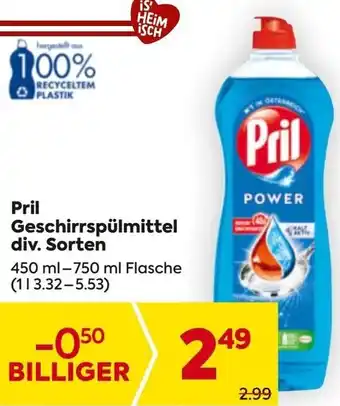 Billa Pril Geschirrspülmittel Angebot