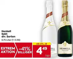 Billa Henkell Sekt Angebot