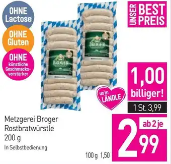 Sutterlüty Metzgerei Broger Rostbratwürstle Angebot