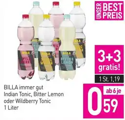 Sutterlüty BILLA immer gut Indian Tonic, Bitter Lemon oder Wildberry Tonic Angebot