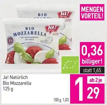 Sutterlüty Ja! Natürlich Bio Mozzarella Angebot