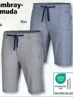 Norma Ronley Herren Chambray Bermuda Angebot